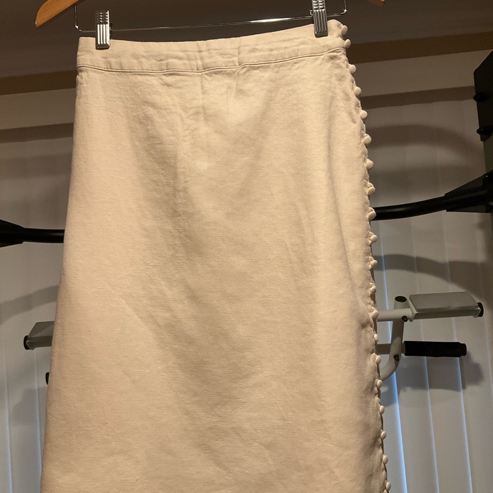 White over the knee midi skirt